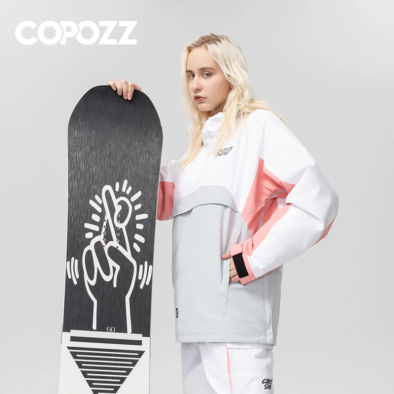 COPOZZ Windproof Ski Jacket Ski Trousers Men Women Winter Warm Waterproof Hiking Outdoor Sports Hooded Snowboard Ski Coat Pants