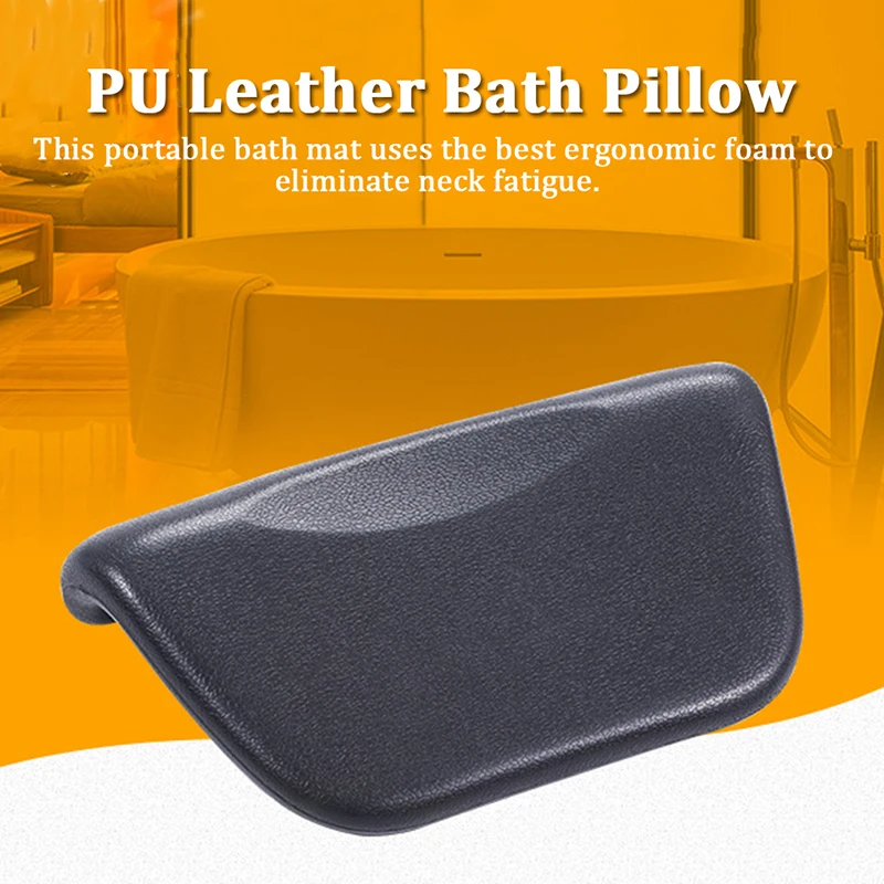 

Spa Bath Pillow PU Bath With Non-Slip Suction Cups Bathroom Accessory Set Head Neck Back Relaxation Tools Spa Headrest
