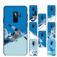 skiing snow snowboard skis phone case for samsung s20 lite s21 s10 s9 plus for redmi note8 9pro for huawei y6 cover