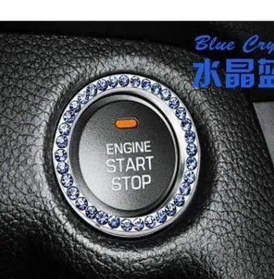 

1x Ignition Engine Start Button Cover Clear Bling Crystal Diamond Decal Sticker 1 1 1 1 1
