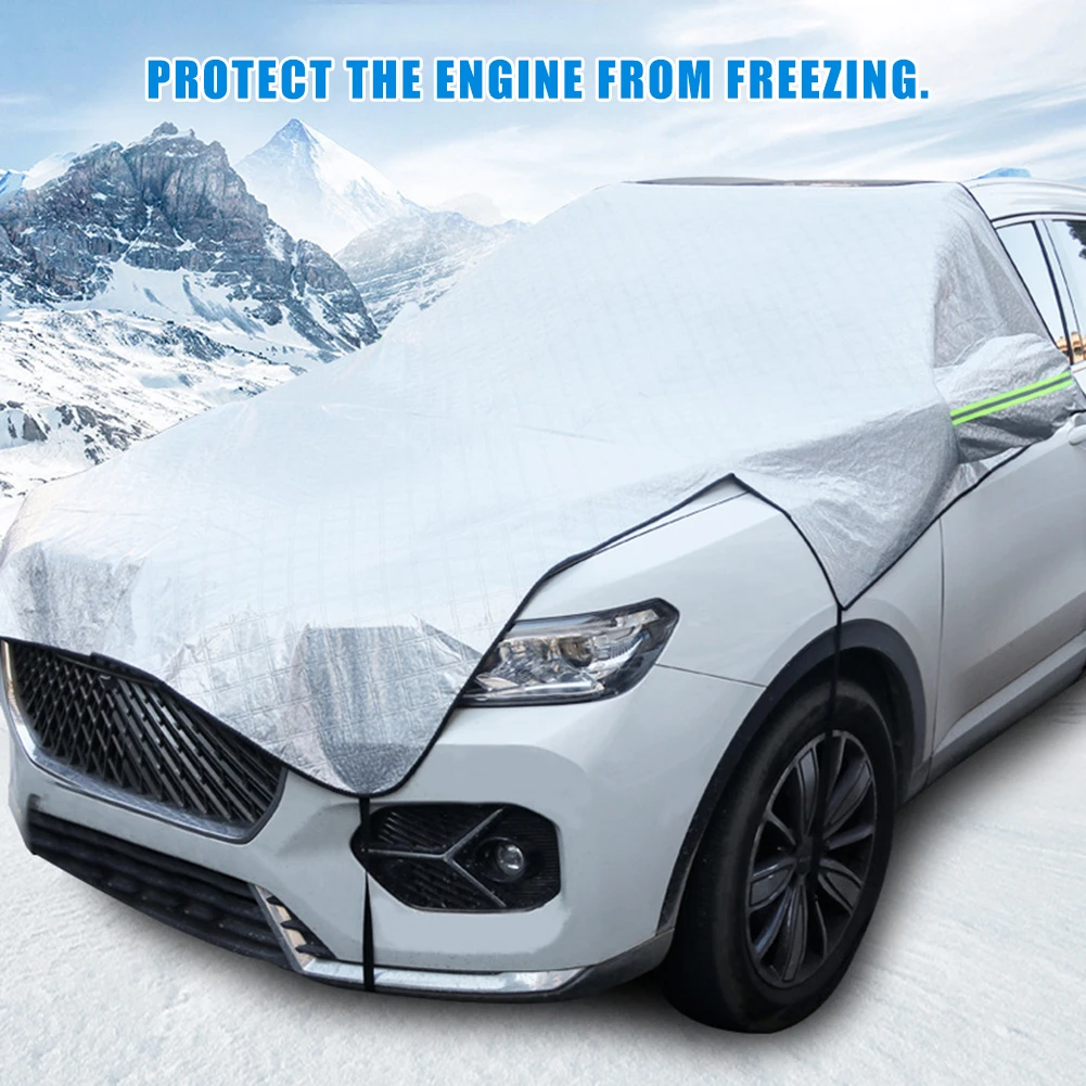 

Автомобильный Снежный чехол, переднее и заднее ветровое стекло, защита от снега и льда, универсальная Нетканая ткань, аксессуары со светоотражающей полосой