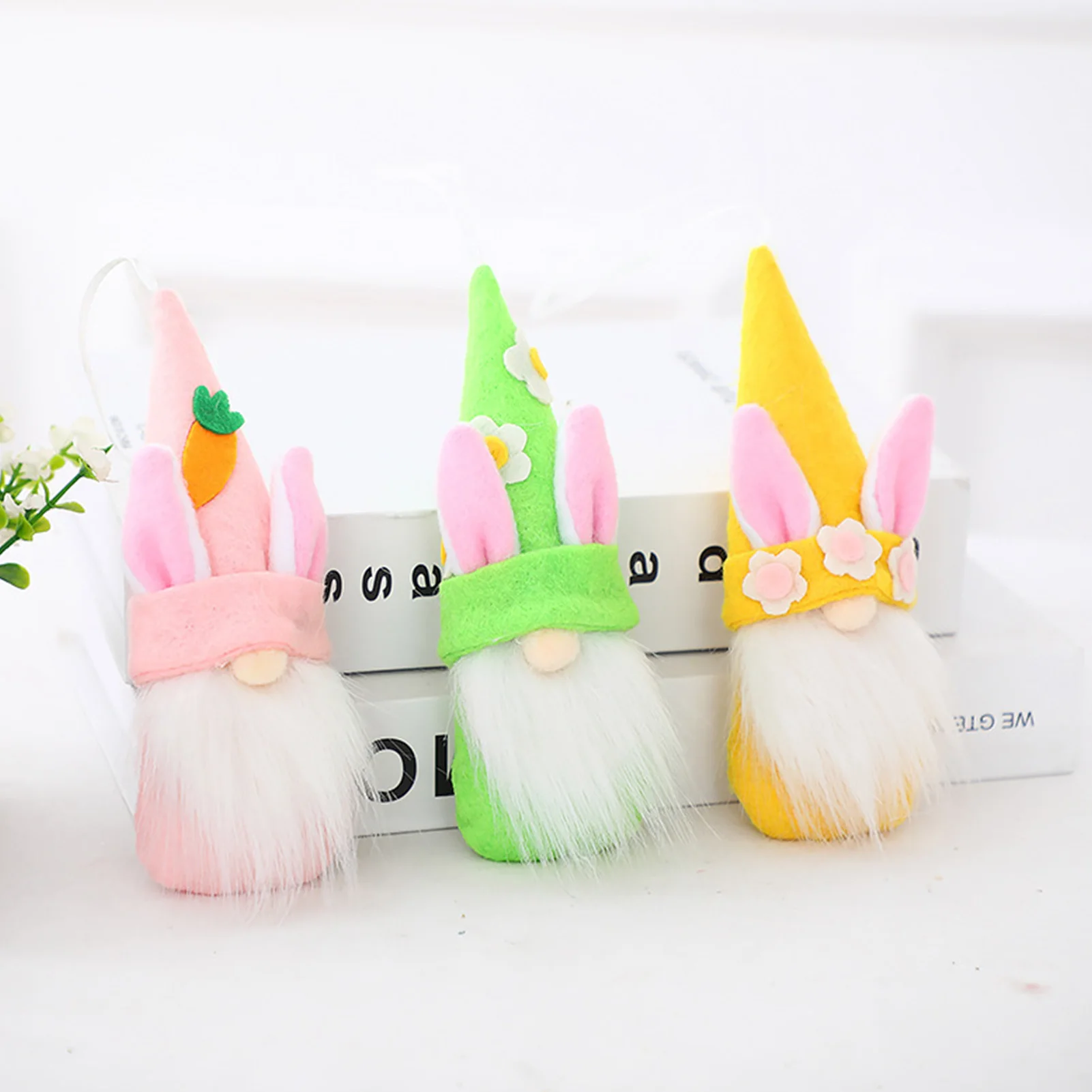 

Easter Small Bunny Gnome Doll Faceless Gnome Happy Spring Easter Decorations for Home 2022 Rabbit Pendant Ornaments