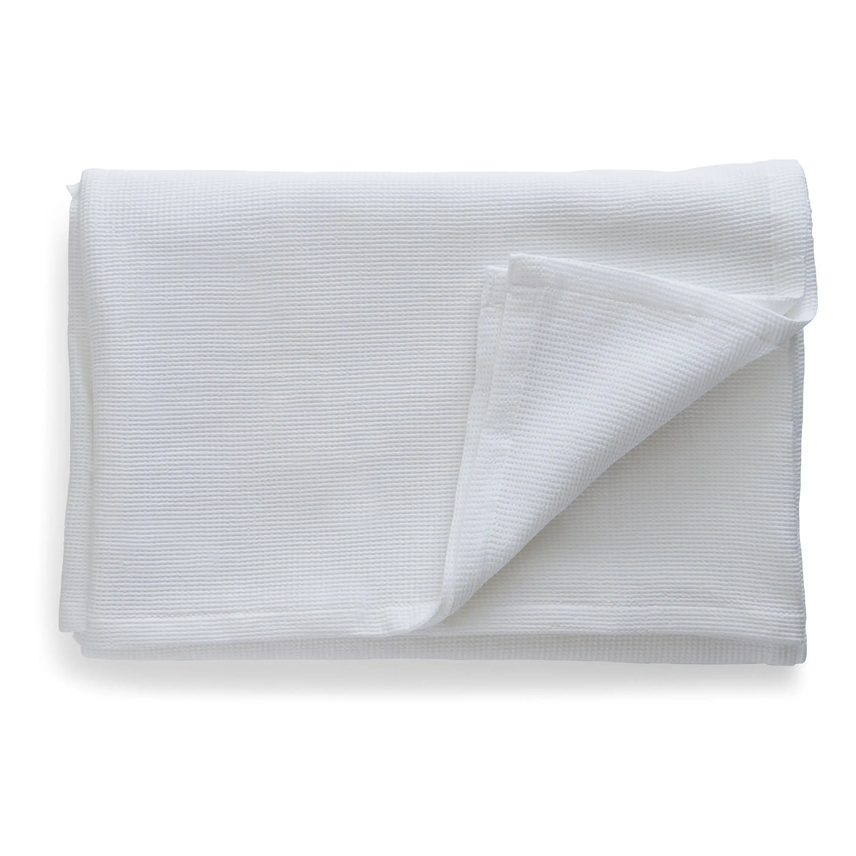 

Cotton Waffle Bed Blanket, Full/Queen, White