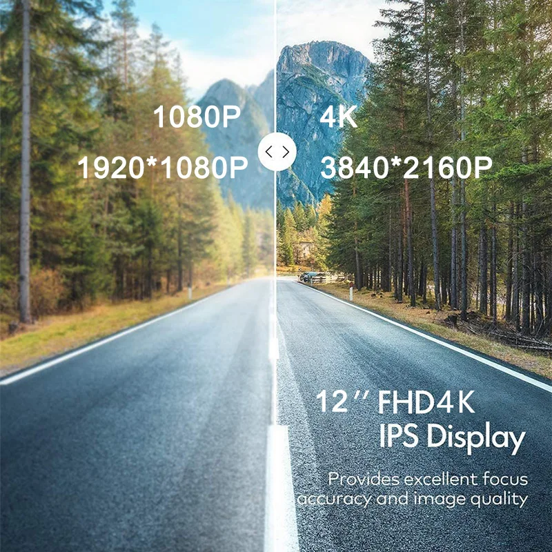 Автомобильный видеорегистратор с камерой заднего вида 4K 12 дюймов 3840*2160P |