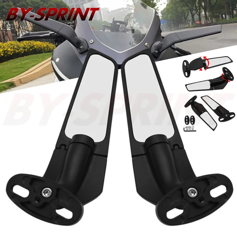 

Motorcycle Modified Rearview Mirrors Adjustable Rotating Rear Mirrors Wind Wing 2PCS For BMW S1000R S1000RR S1000 RR R 2016-2022