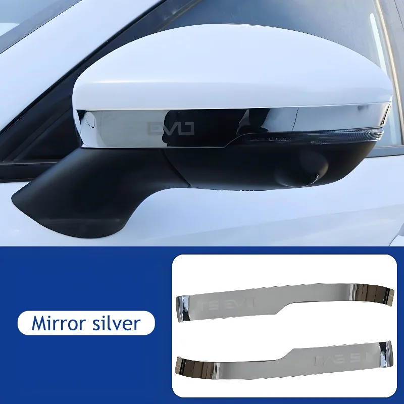 

Для DongFeng Forthing T5 EVO 2025 2024 2023 2022 2021, наклейка на зеркало заднего вида, декоративная защита, аксессуары из нержавеющей стали