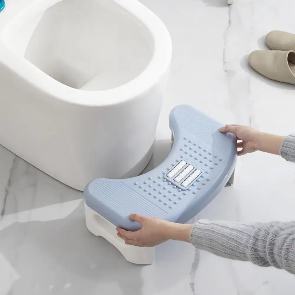 

Easy Installation Toilet Potty Stool Circular Arc Shape Anti-skid Classic Convenient Folding Heavy Duty Potty Stool