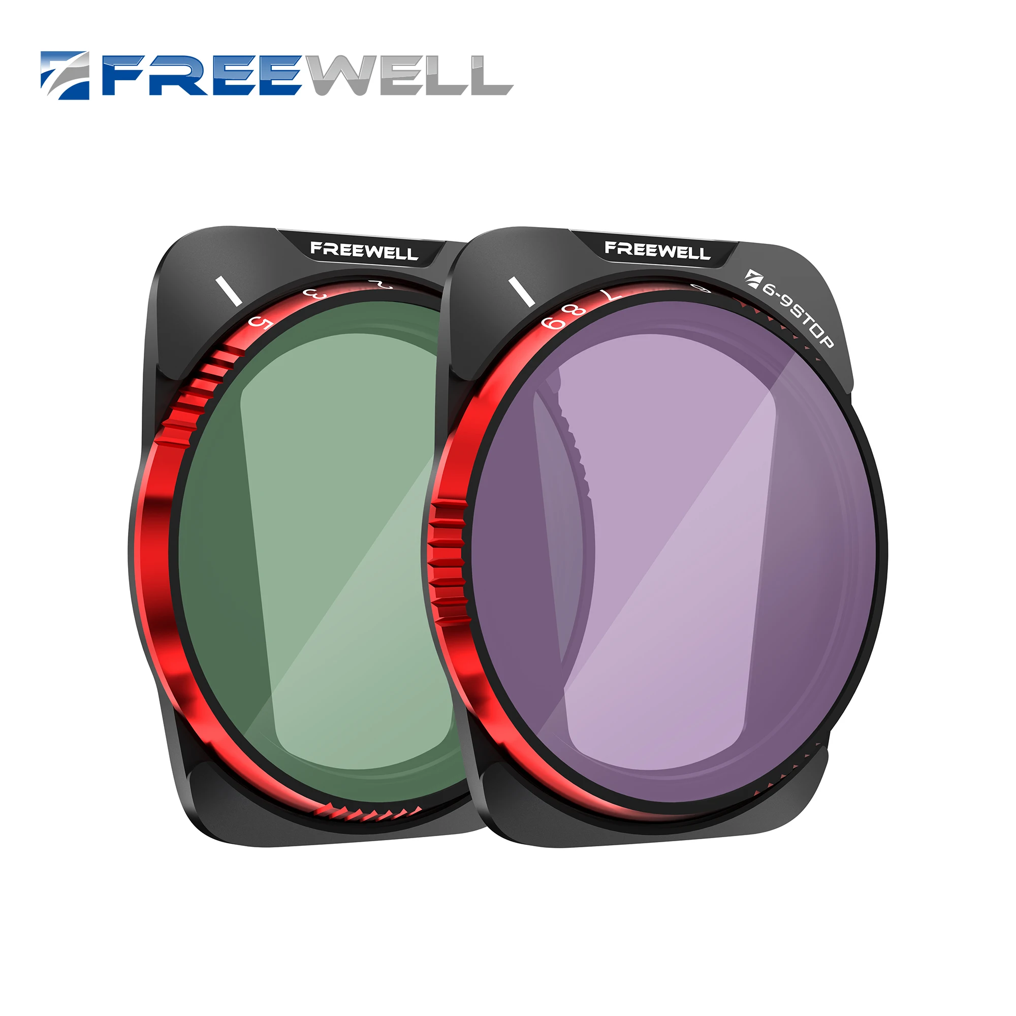 

Freewell True Color Variable ND VND1-5 Stop & VND6-9 Stop 2 Pack Filters for Air 3 - Run & Gun Videography Essentials