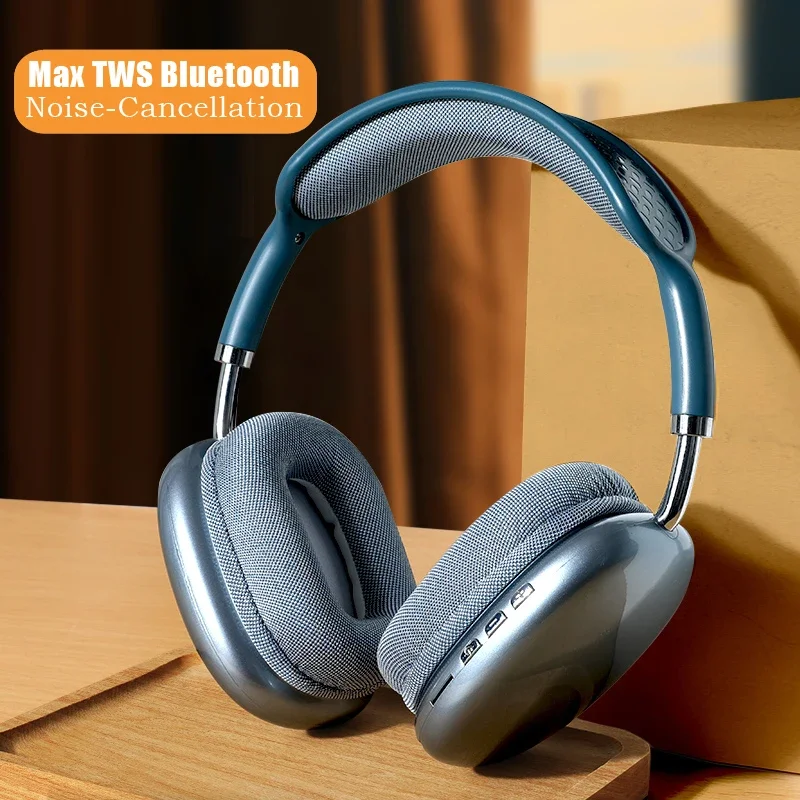 

P9 Wireless Bluetooth Headphones With Mic Noise Cancelling Headsets Stereo Sound Earphones Sports Gaming Headbuds Supports TF