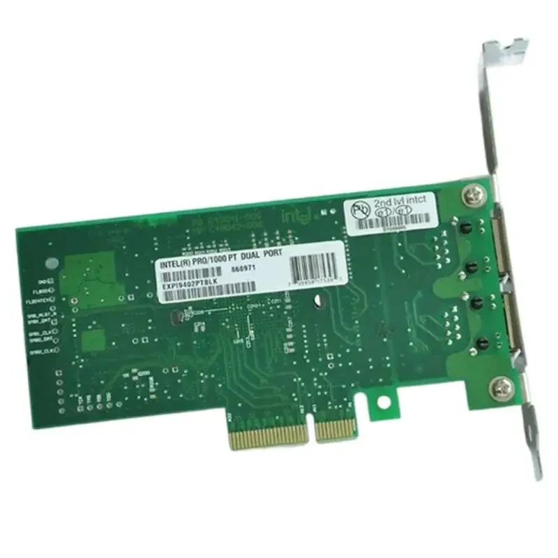 Фото Новый оригинальный сетевой адаптер CHEN для Intel Pro 1000 1000PT, двухпортовый Gigabit NIC PCI-E X4 9402PT 82571EB №2
