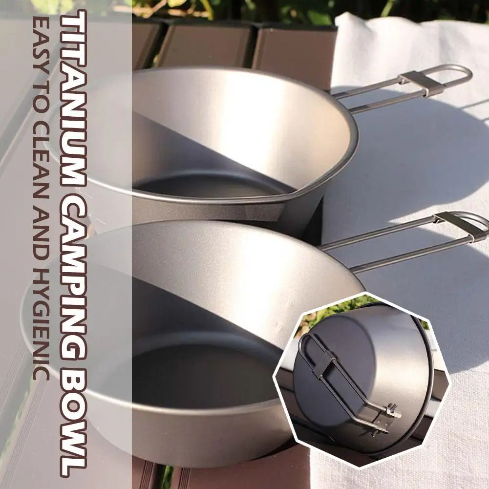 

1pc 300ml/450ml Camping Bowl With Mesh Bag Titanium Sierra Cup Ultralight Foldable Bowls Pot For Hiking Picnic Outdoor Tableware