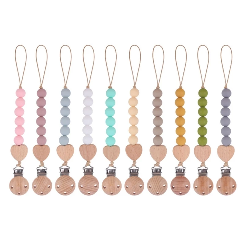 

Pacifier Clip Anti-Lost Beads Chain Nursing Nipple Chains Baby Teething Gift