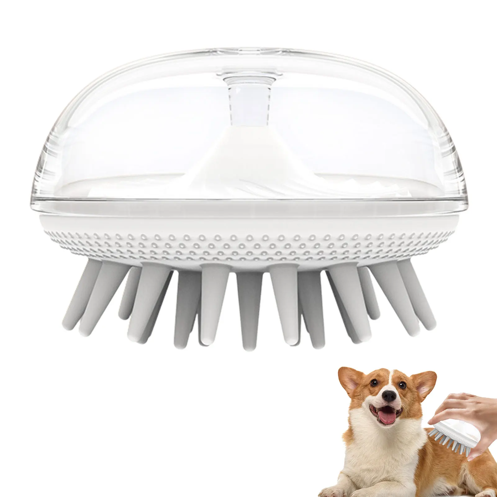 

Расческа для груминга собак и кошек, Массажная щетка для ванной и мытья собак, мягкие безопасные аксессуары для домашних животных