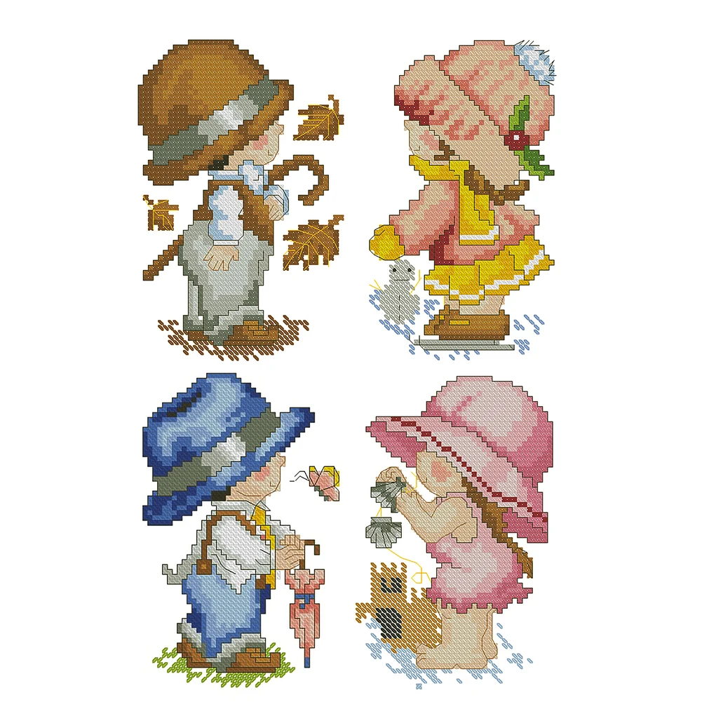 Handmade Needlework Cross Stitch Sets Embroidery 11CT Counted Meaningful Gift Cotton Thread Printing Needlework Kits