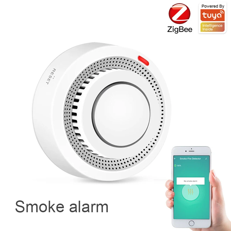 

Smoke Detector Smart Life App App Push Notifications And Control Sound Alarm Zigbee Tuya Zigbee Fire Voice Alarm Tuya Smart