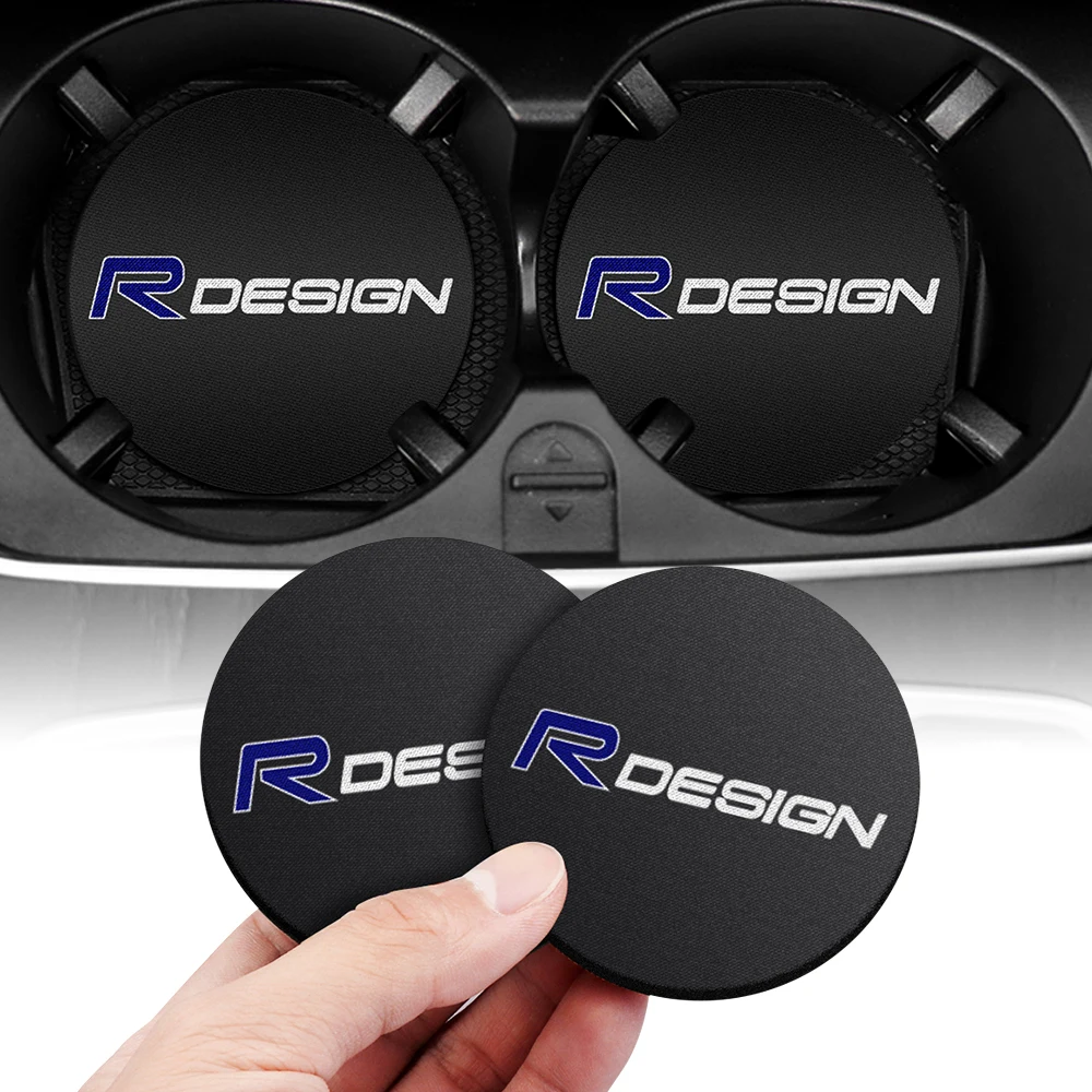 1/2/4 шт. автомобильный коврик для подстаканника для воды, противоскользящие подставки, автомобильные аксессуары для R Design Volvo xc60 v60 v40 v50 s40 s80 c30 xc40