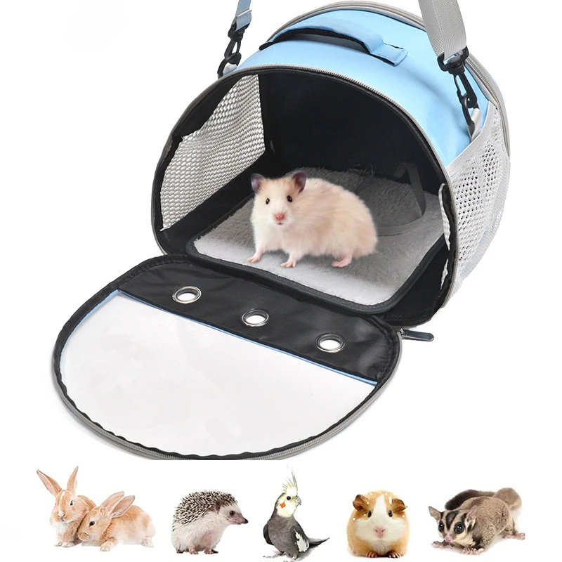 

Rabbit Transport Bag Foldable Hamster Bag Portable Guinea Pig Shoulder Bag Small Pet Parrot Bird Carrier Travel Cage Supplies