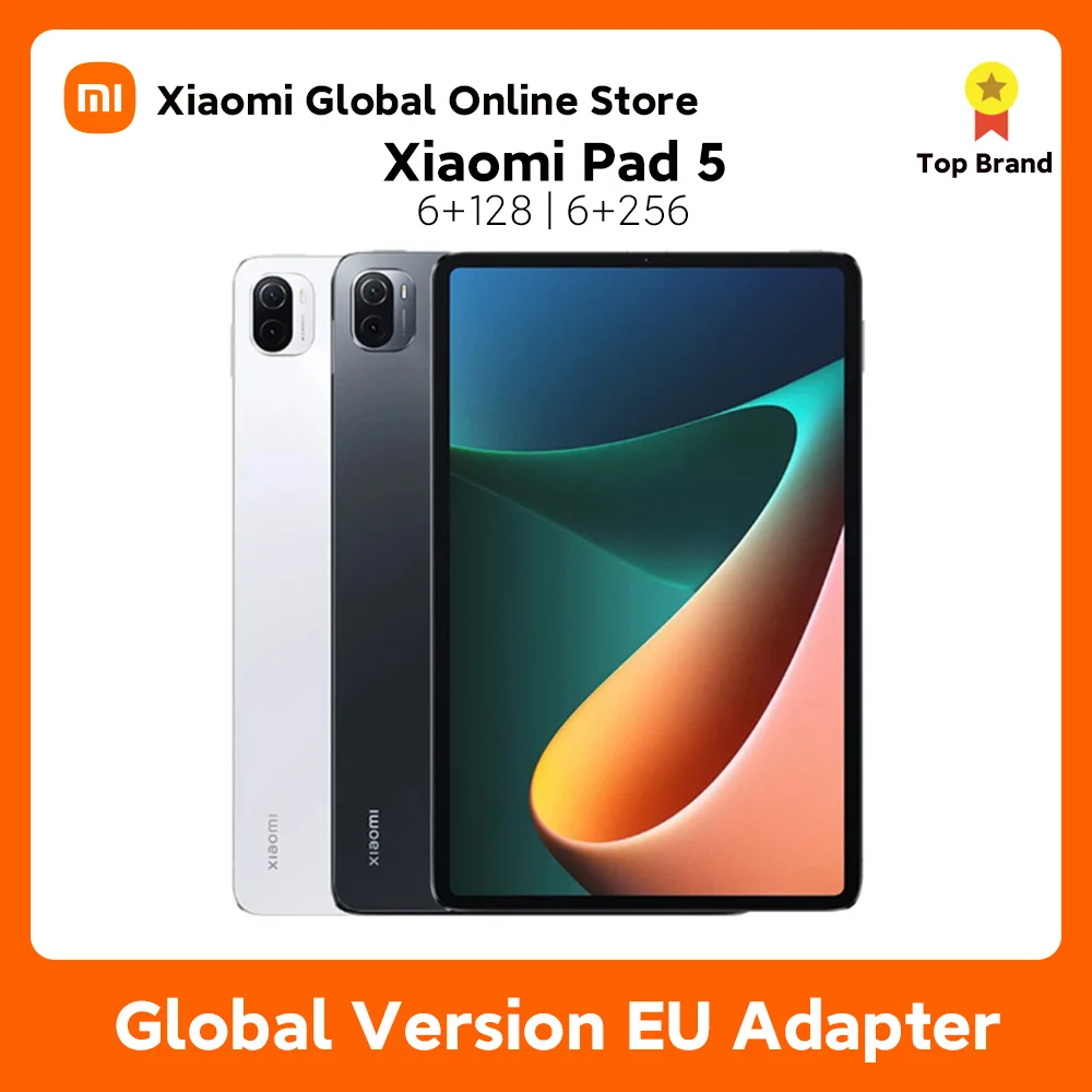 

Global Version Xiaomi Pad 5 6GB+128GB / 6GB+256GB 11'' WQHD+ 120Hz Display Snapdragon 860 4 Stereo Speakers 8720mAh MI tablet 5
