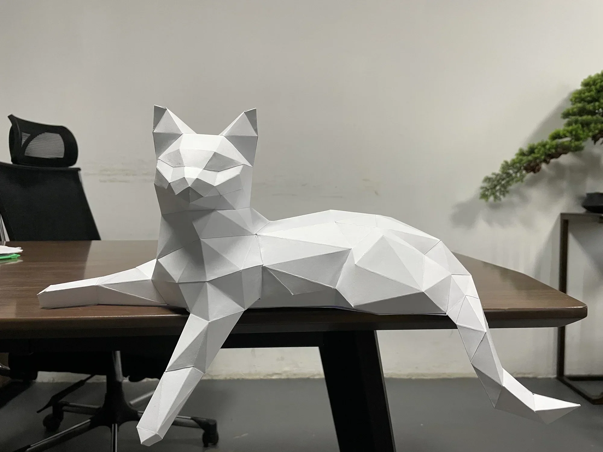 45 см бумажная модель с изображением кота животного 3D головоломка скульптура