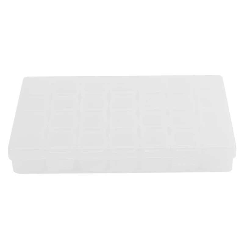 

Storage Tool DIY Removable Clear Plastic Organizer Nail Art Rhinestone 28 Diamonds Jewelry Grid Earrings Bead Necklace Storage B