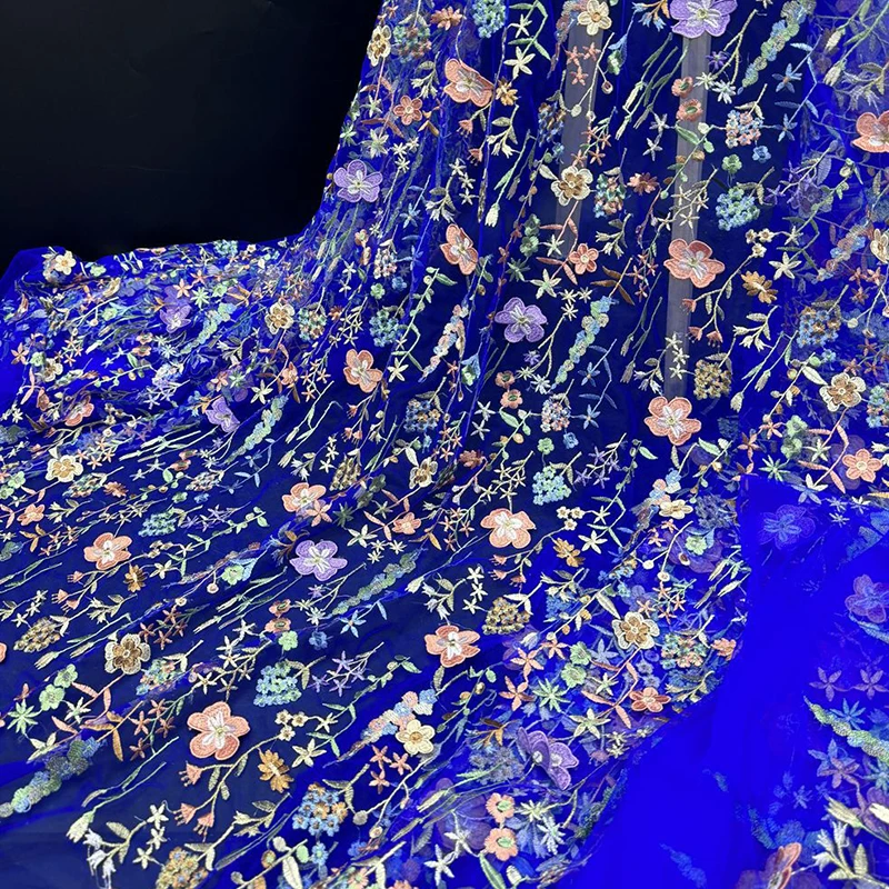 3D цветочная вышитая тюлевая ткань текстильная сетка кружевной цветок свадебные