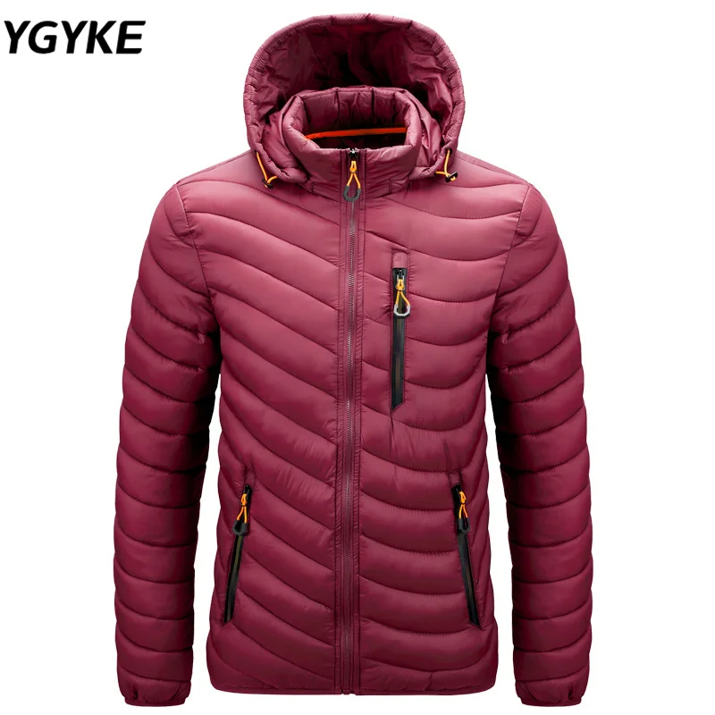 New Winter Fashion Men's Parka Thickened Turtleneck Hooded Warm Windproof Cotton Coat Zipper Coat Coat Casual Wild Coat