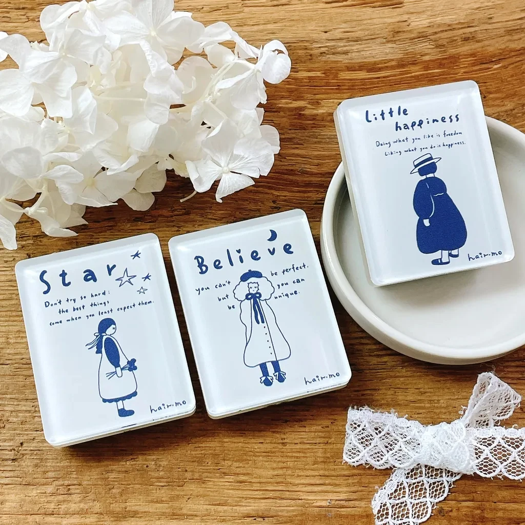 63penhouse X Hairmo винтажный резиновый штамп Маленькое счастье для DIY Скрапбукинг