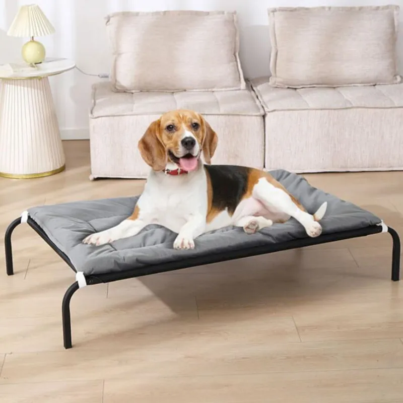 Dog Beds For Large Dogs Sleeping Kennel Breathable Dogs Bed Washable Iron Pet Bed For Traveling Pet Supplies