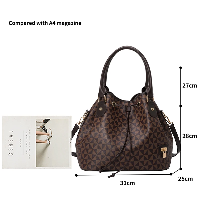 luxury new large capacity bucket bag womens handbag womens bag single shoulder messenger bag handbag women designer free global shipping