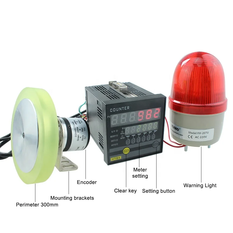 

Roller Type Measuring Length Electronic Digital Meter Counter with Alarm Controller