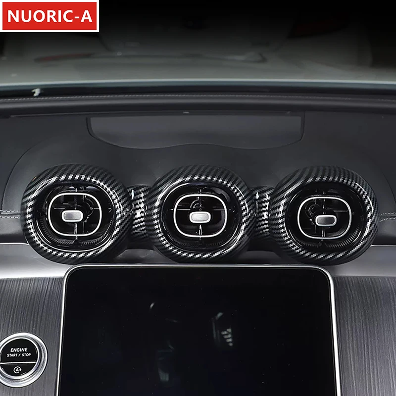 

Цветная центральная консоль из углеродного волокна, рамка для кондиционера, декоративная накладка для Mercedes Benz C Class W206 2022 2023