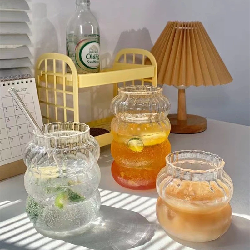 

Whisky Cocktail Glasses Milk Bottle Coffee Drinkware Juice Mug Tumblers Tea Glass Cold Transparent Ins Retro Wine Mugs Cup Water
