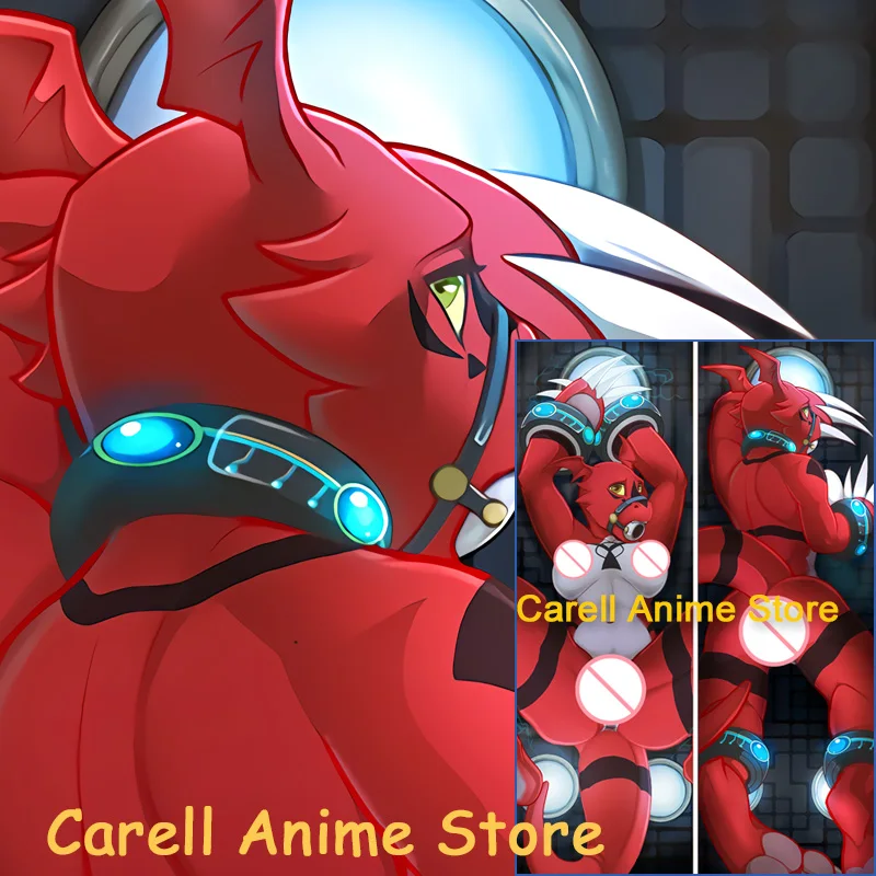 

Dakimakura Anime Guilmon Digimon Furry Double-Sided Print Life-size Body Pillow Cover