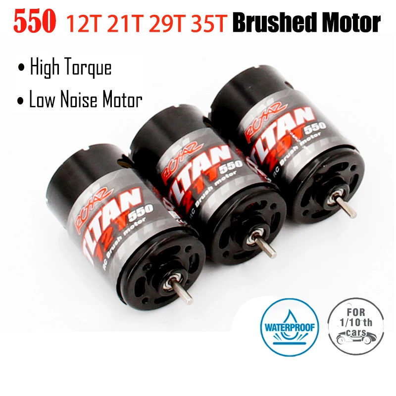 

550 Brushed Motor 12T 21T 29T 35T for Axial SCX10 AXI03007 HSP HPI Wltoys Kyosho TRAXXAS 1/10 RC Crawler Off-road Climbing