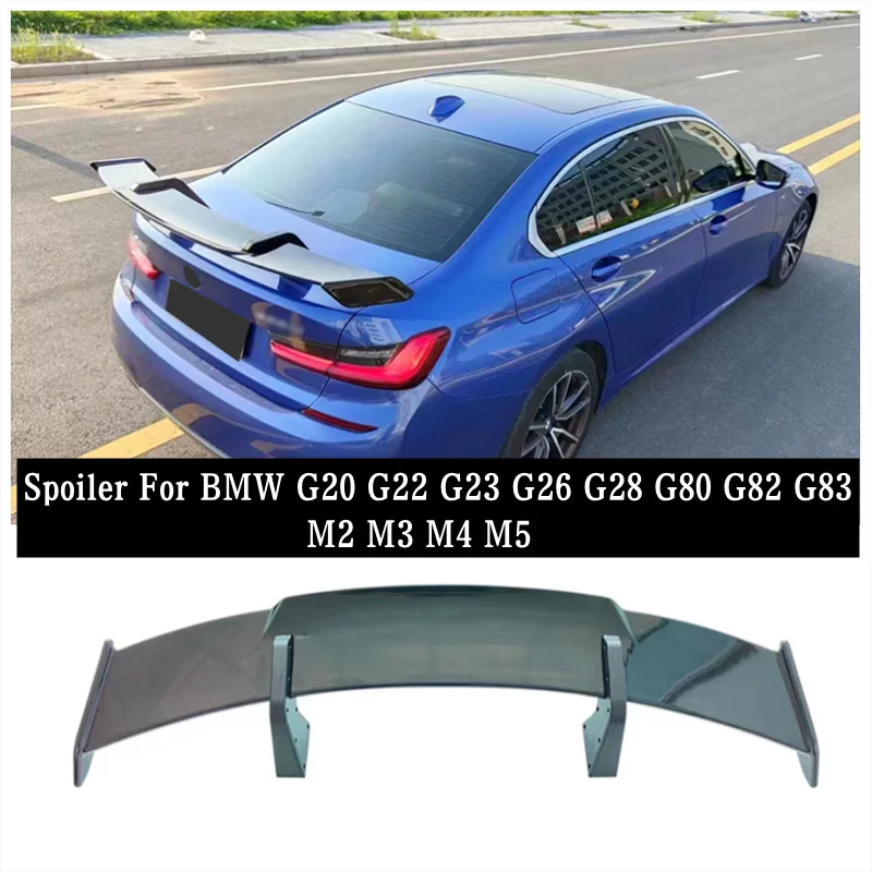 

For BMW G20 G22 G23 G26 G28 G80 G82 G83 M2 M3 M4 M5 High Quality ABS Black Car Universal Rear Trunk Lip Spoiler Wing