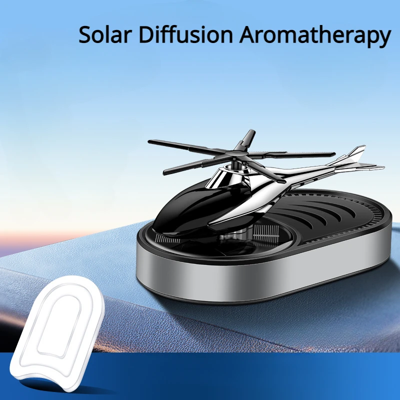 

Car Helicopter Air Freshener Solar Power Plane Fragrance Diffuser Ornament Dashboard Perfume Decoration Hot Sale Car Helicopter