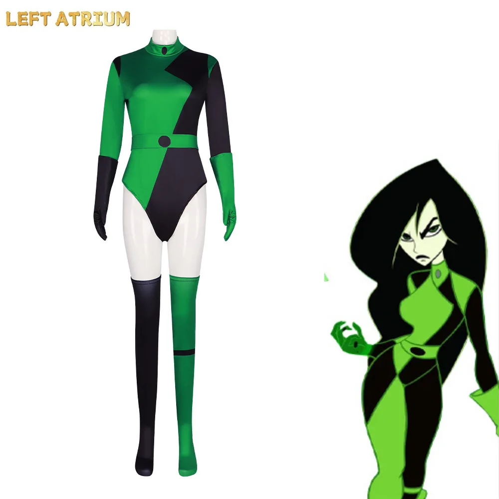 Фото Костюм для косплея Spicy Girl Xiguo Shego: слитный купальник для Хэллоуина №1