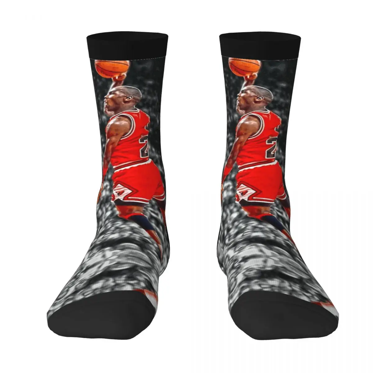 

2023 Basketball Stars Michaeler And Jordans Contrast color socks Rucksack Elastic Stockings Humor Graphic Creative Adult Socks