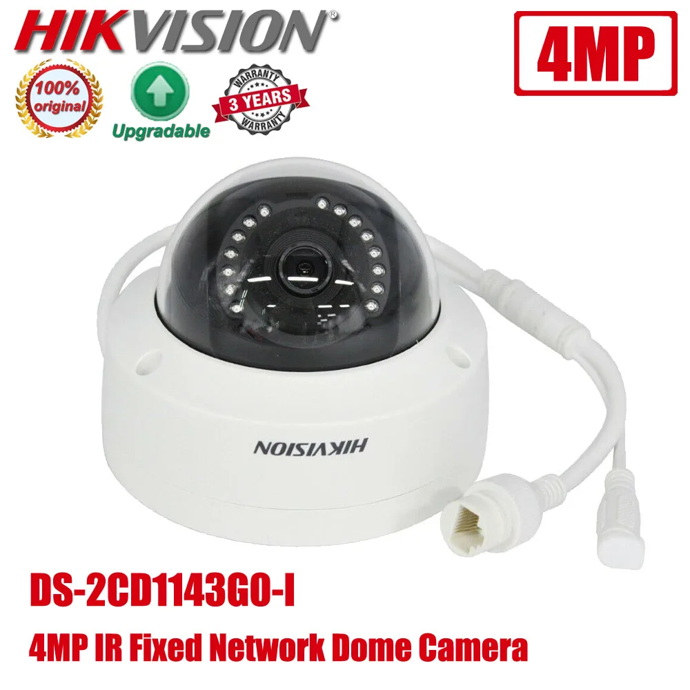 

Original Hikvision DS-2CD1143G0-I 4MP H.265 IR POE IP67 Mini Dome Network Camera English Firmware Replace DS-2CD2143G0-I