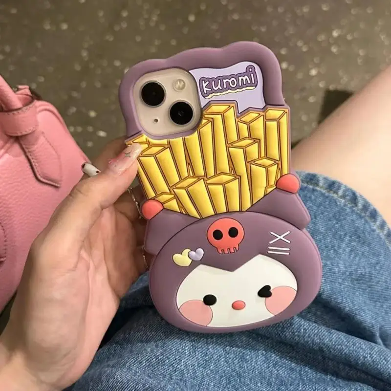 Мультяшный Sanrioed аниме Hello Kittys мобильный телефон Ins Girl Heart Kawaii Силиконовый