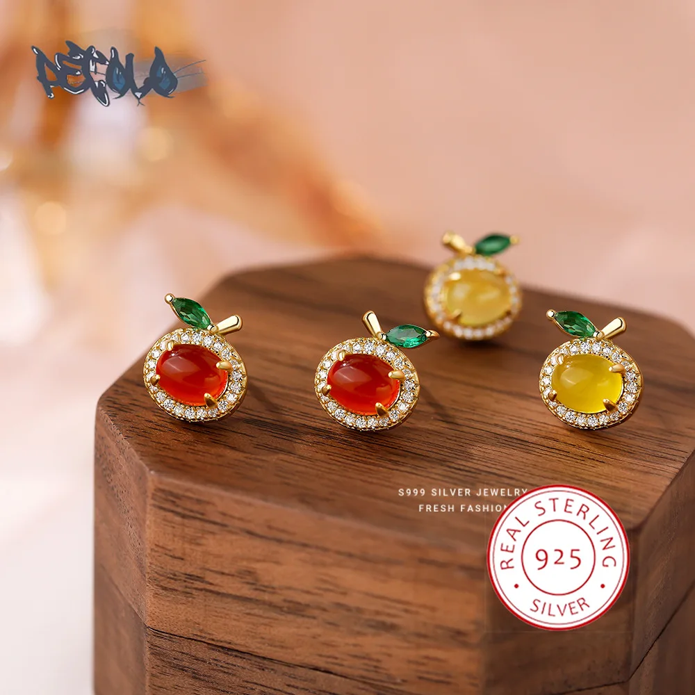 

Женские серьги из серебра 999 пробы, с цирконом