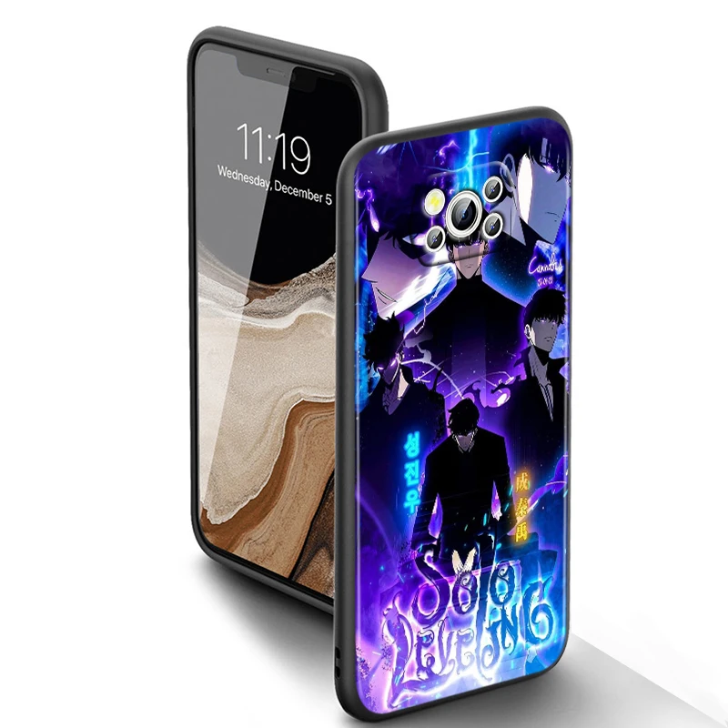 Чехол для телефона с рисунком из аниме Solo Xiaomi Poco X6 X5 X4 X3 F4 F3 NFC M6 M5 M4 GT S Pro 4G Φ C65