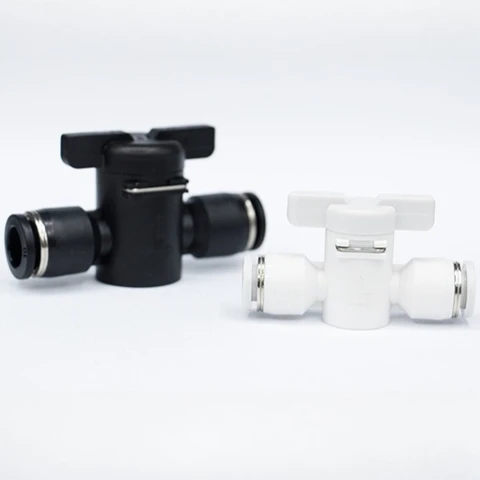 10 шт. BTC 8 мм 10 мм пластиковый пневматический вставной разъем для быстрого соединения ручной клапан для переключателя поворота ручной шарик ограничитель тока