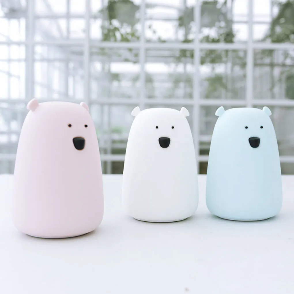 

Led Atmospheres Light Silicone Cartoon 1200mAh Battery Powered Rechargeable USB Charging Decorative Night Lamp Pink