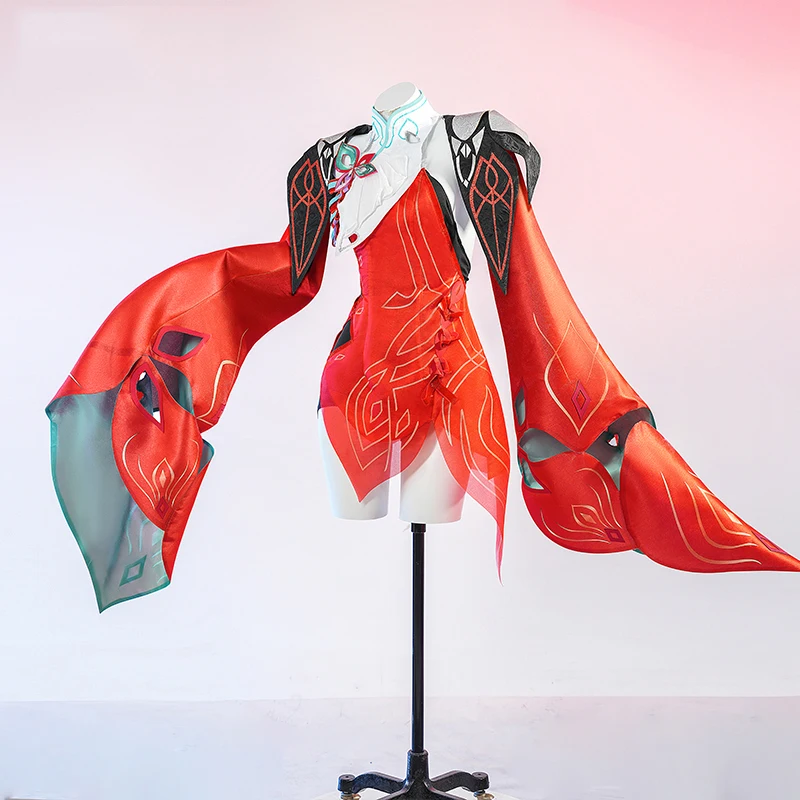 Костюм для косплея Cos Honor of Kings ShaoSiyuan тонкое сексуальное красное платье с широкими