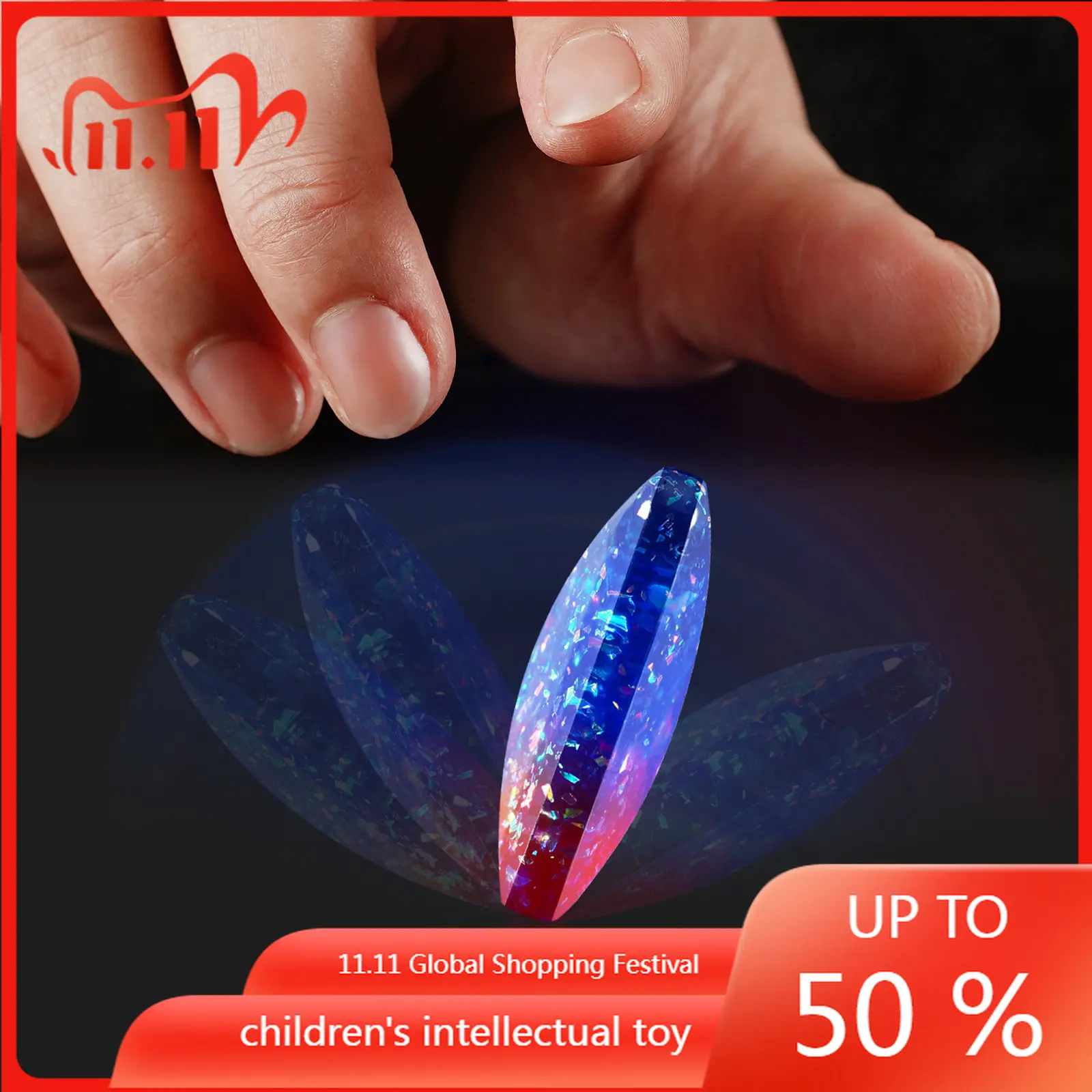 

Flipo Flip Gems Desk Fidget Spinner Toys Square Kinetic Skill DeskRotating Pocket Toys Relieve Stress Office For Children Adults