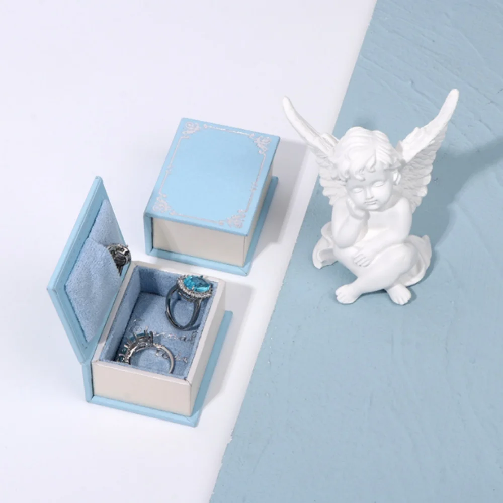 Мини-коробка-книжка в форме ракушки для обручальных колец свадебного