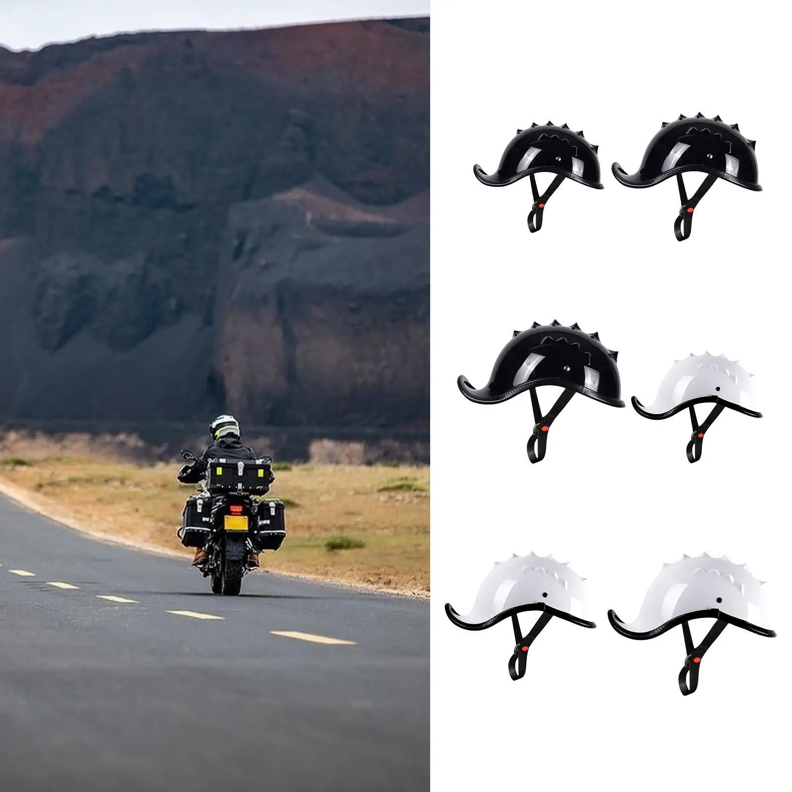 Половина лица с черепом шлем быстросъемная пряжка мотоциклетный полушлем в