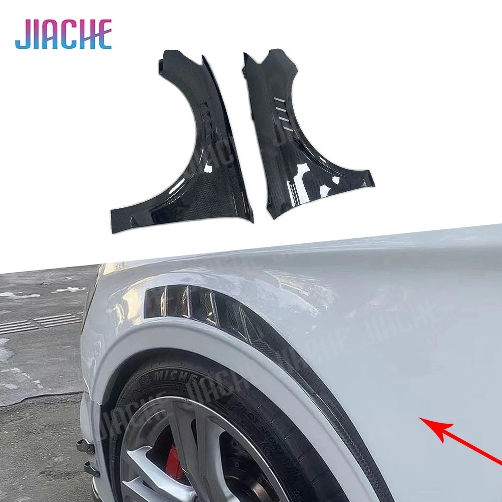 Фото Накладки на воздухозаборники передних крыльев JIACHE из карбона, 2 шт., для Audi A3 S3, элементы обвеса, 2014-2020 №1
