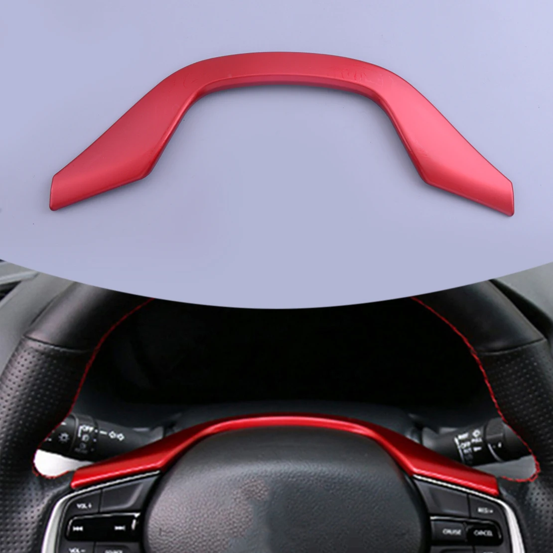 

Car Front Upper Steering Wheel Top Cover Trim ABS Decoration Fit for Honda Accord 10th 2018 2019 2020 2021 Red